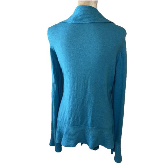 Lilly Pulitzer Turquoise Ruffle Long Sleeve Cardigan Size L - Picture 6 of 11